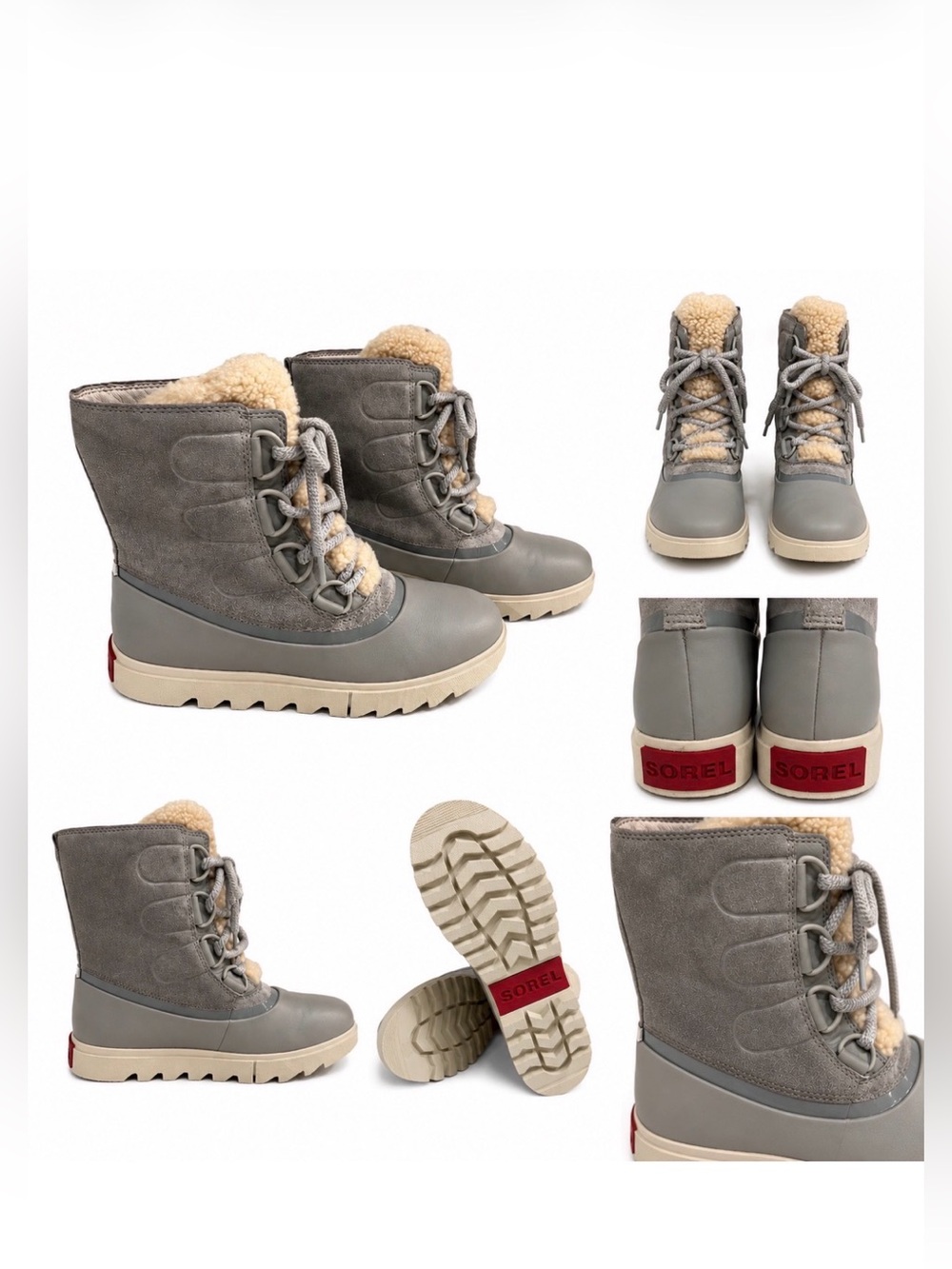 Sorel, Joan of arctic boot fashionable and functional waterproof gray boot s/8